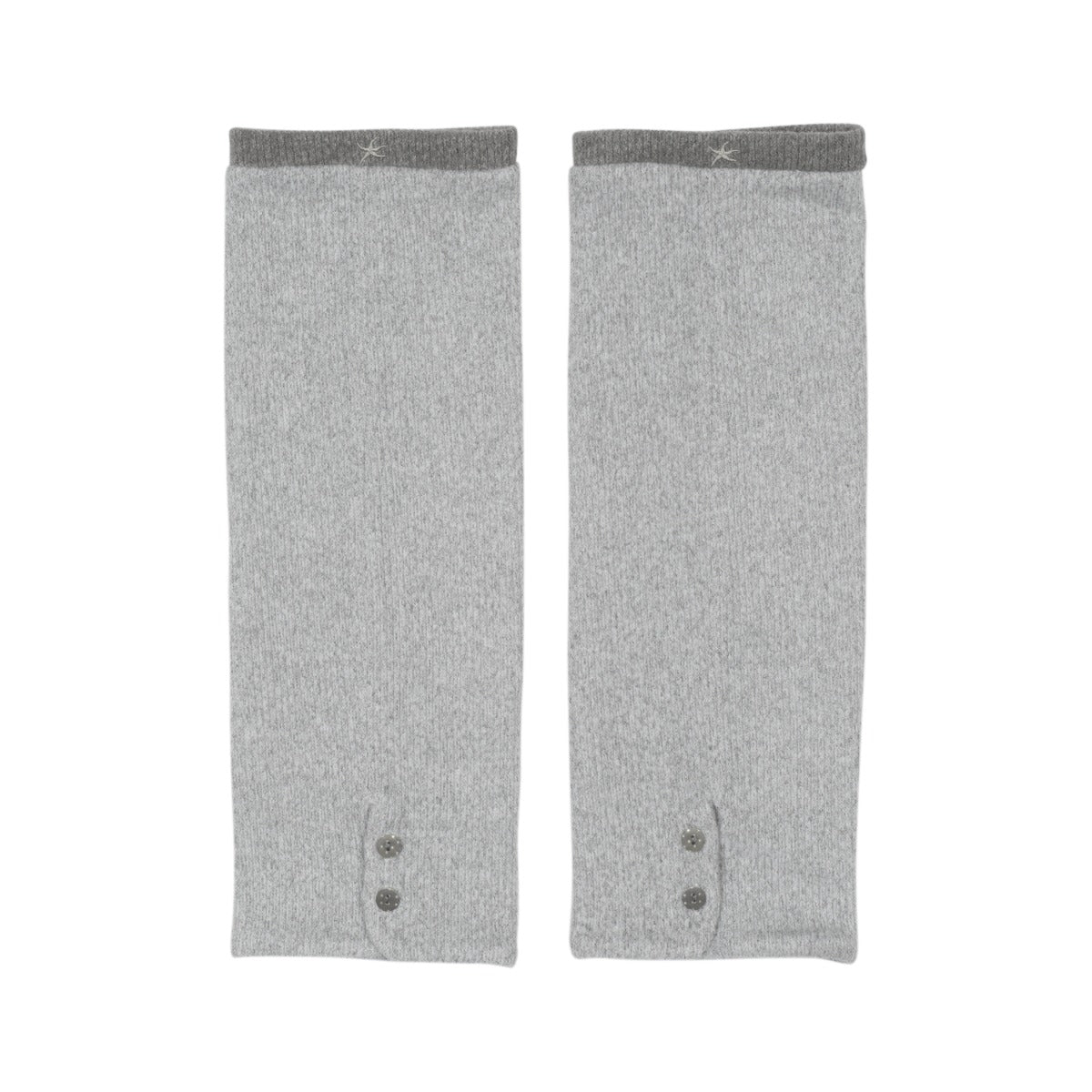 TCM button knit warmer (light grey)