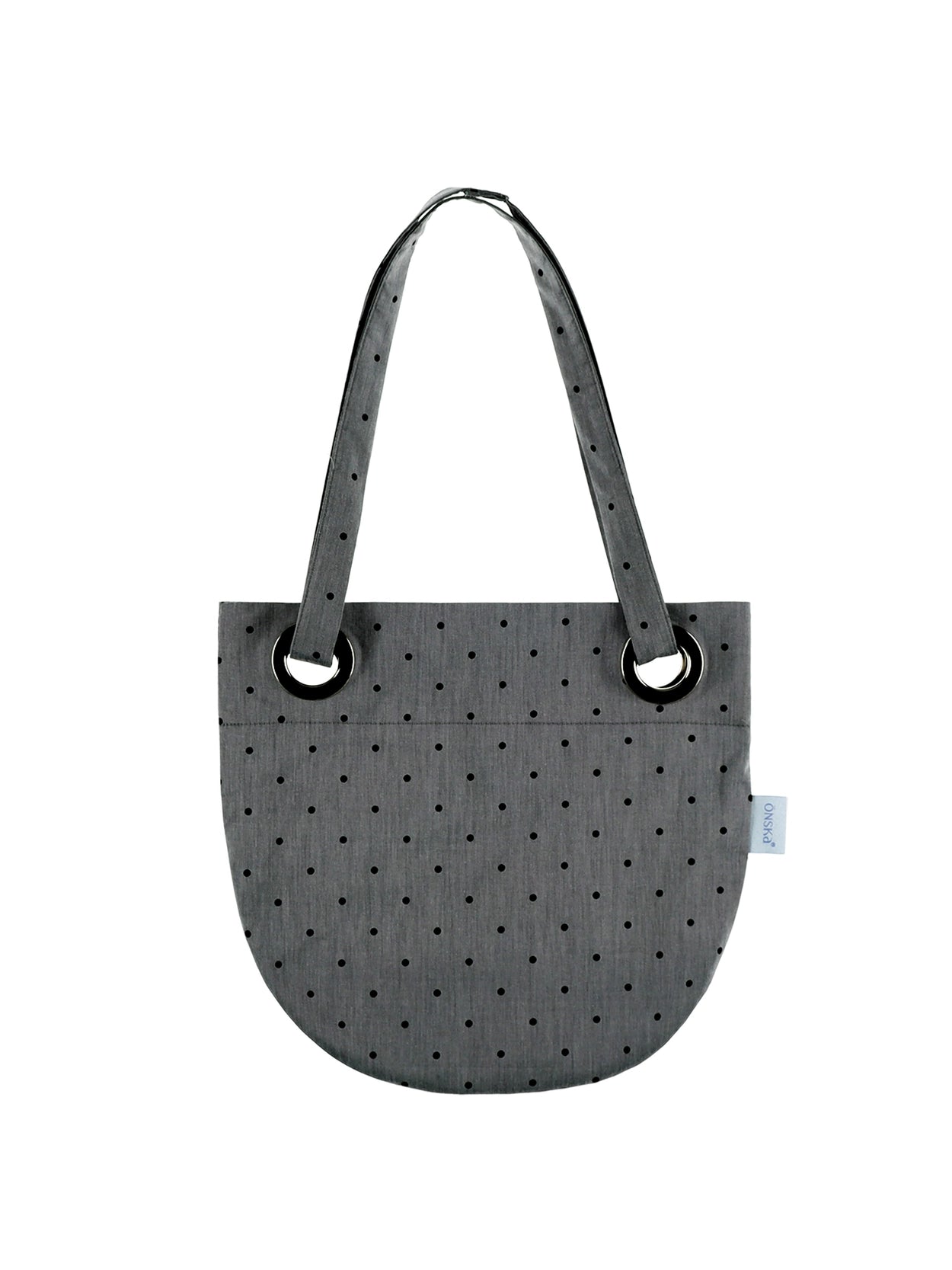 2-WAY ROUND BAG (DOT GREY)