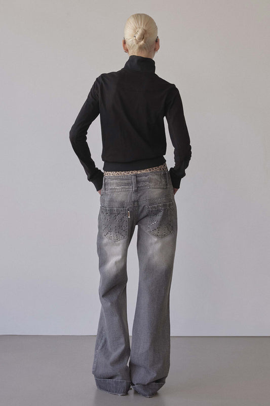 Flag Track Zip-Up Black