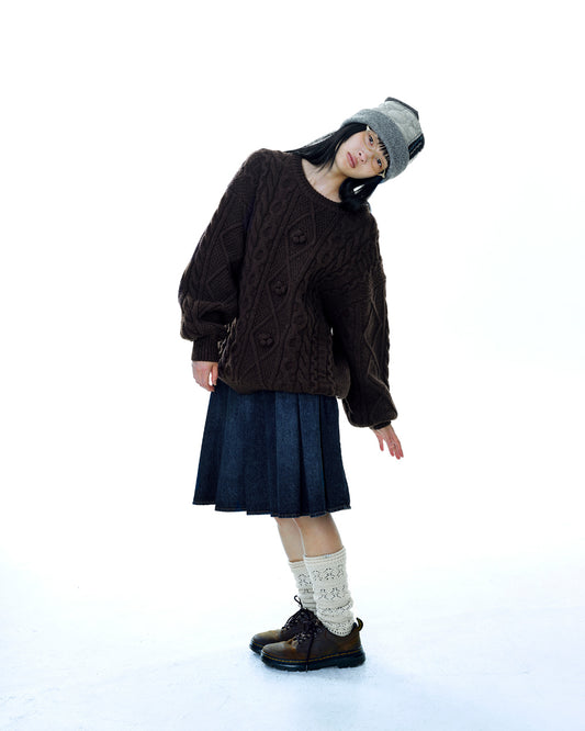 PATCHWORK BEANIE GREY