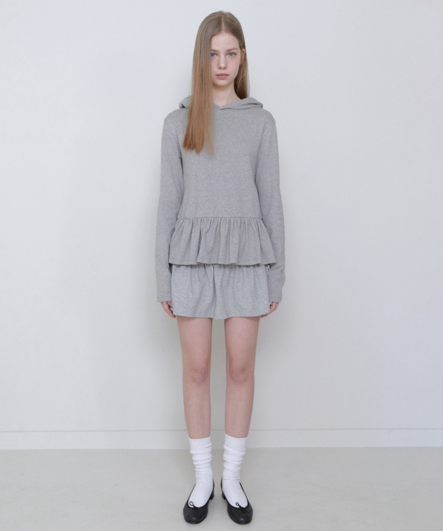 MINI SWEAT SKIRTS [GRAY]