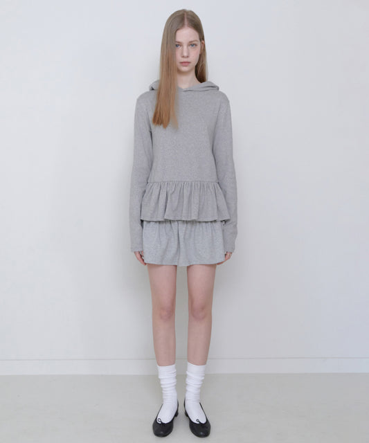 MINI SWEAT SKIRTS [GRAY]