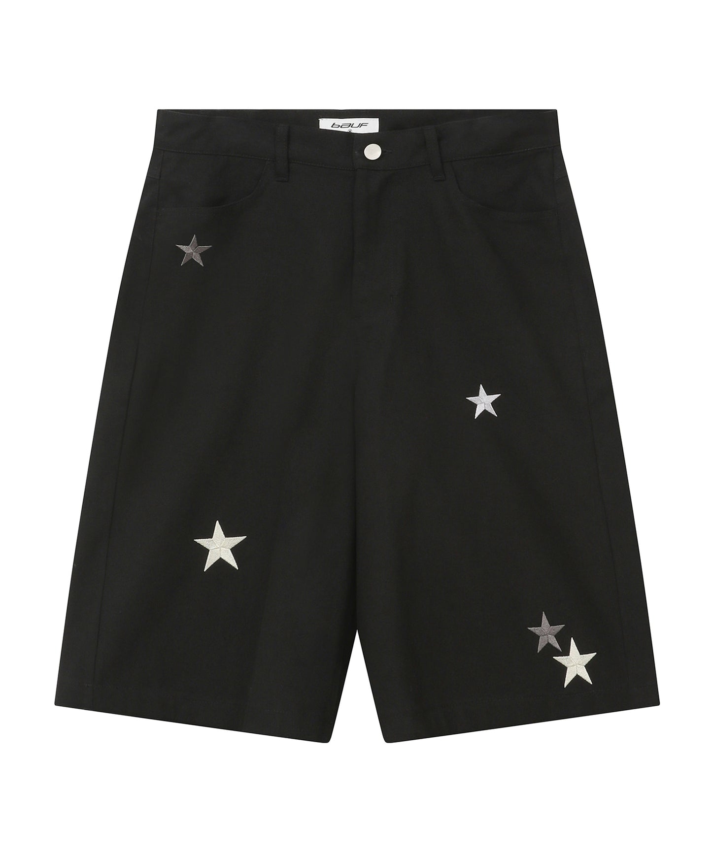 Star symbol Bermuda pants [Black]