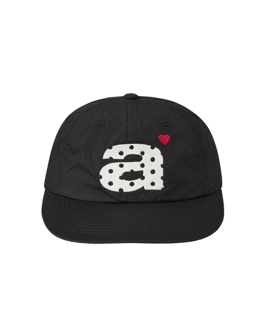 DOT SMALL LETTER NYLON CAP [BLACK]