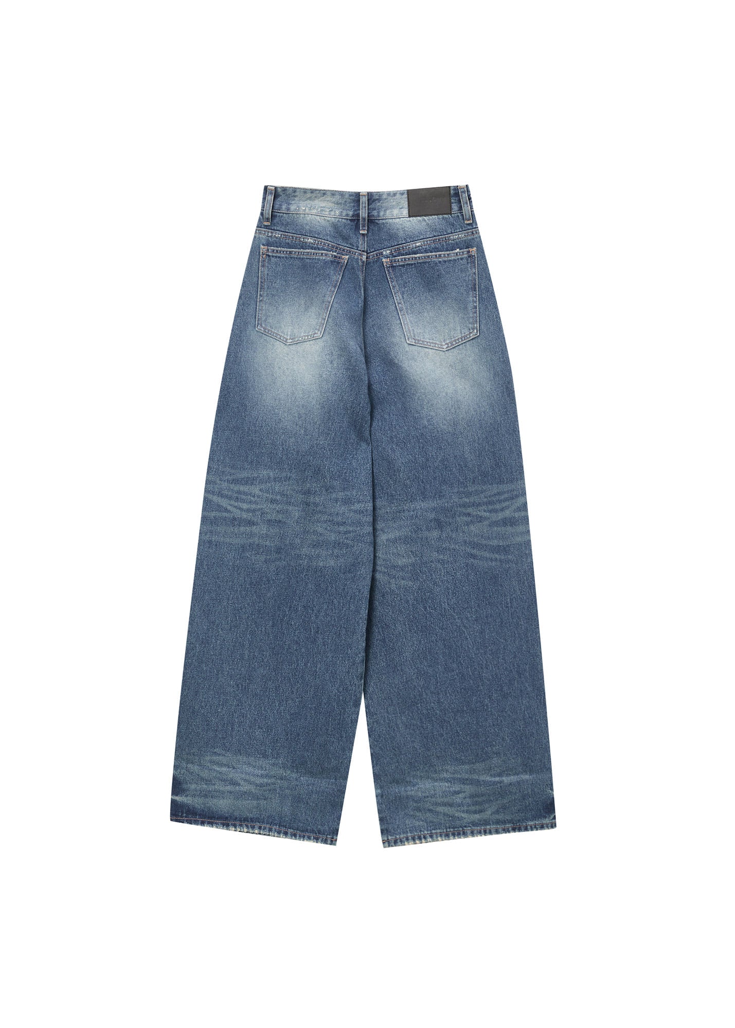 WIDE-LEG DENIM TROUSERS (BLUE)