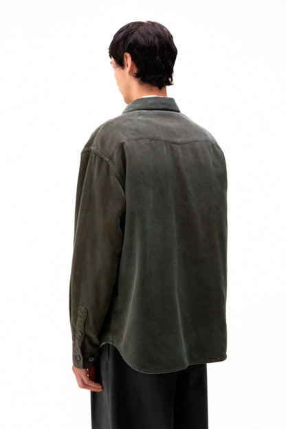 Eco suede oversized shirt / 3 Color