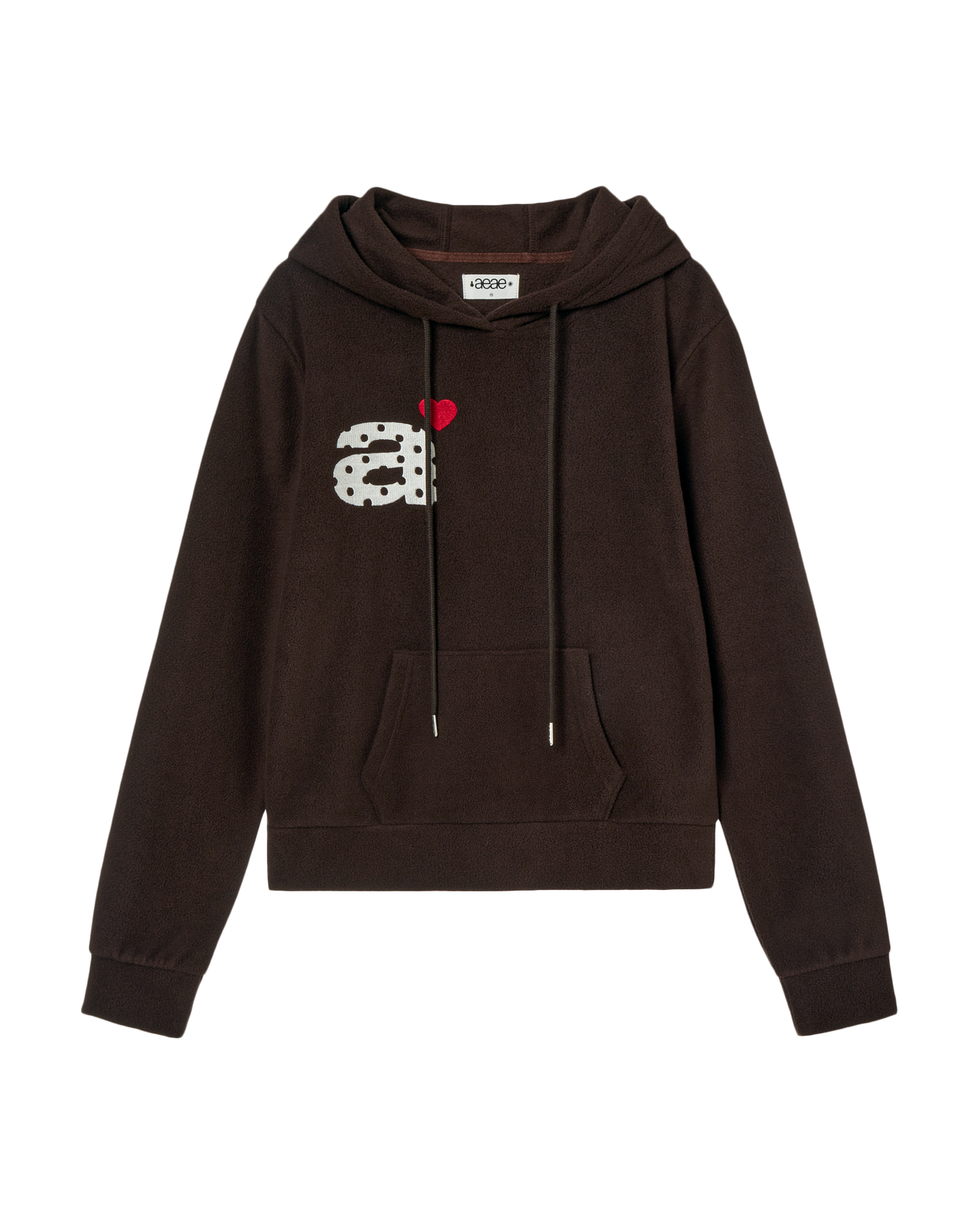 DOT SMALL LETTER FLEECE HOODIE [BROWN]