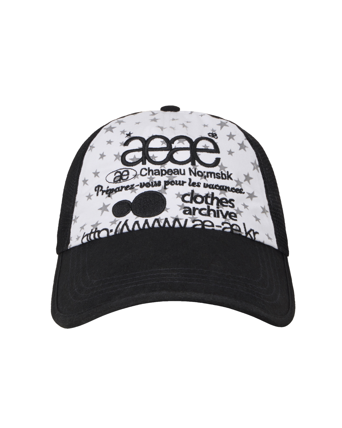WEB LOGO STAR MESH CAP [BLACK]