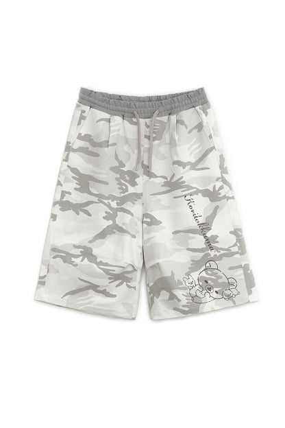 Camo Korilakkuma bermuda pants (Gray)
