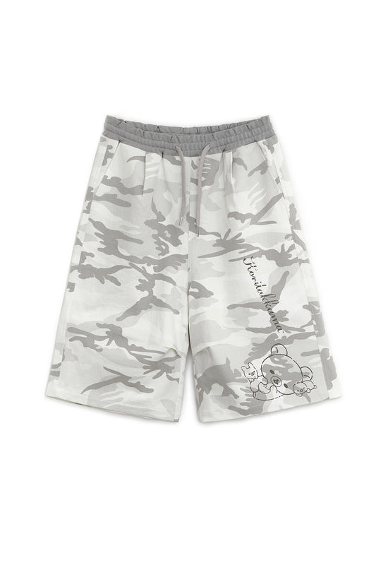Camo Korilakkuma bermuda pants (Gray)