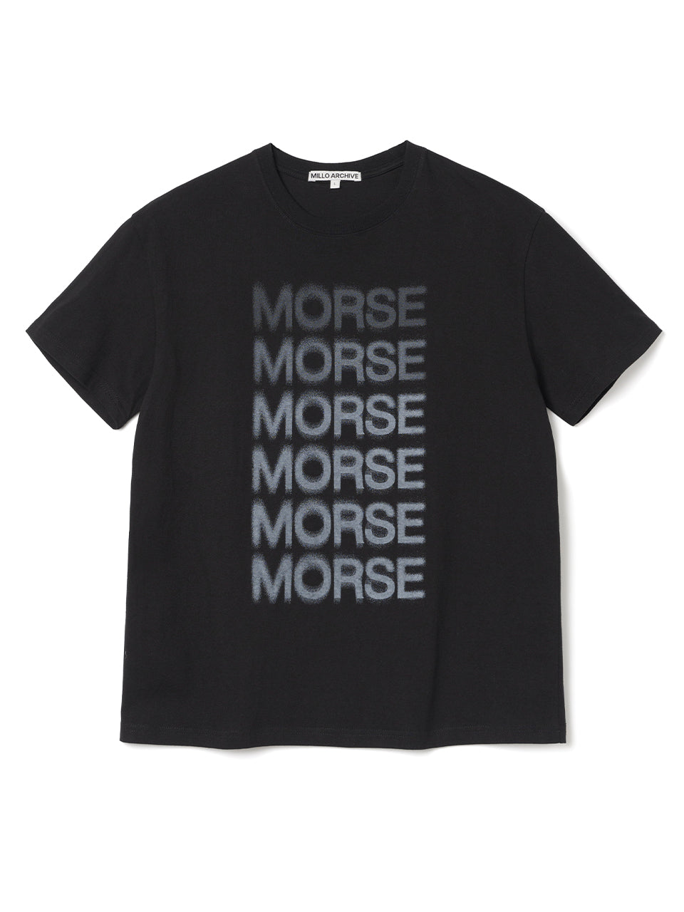 Faded Morse T-Shirts [Black]