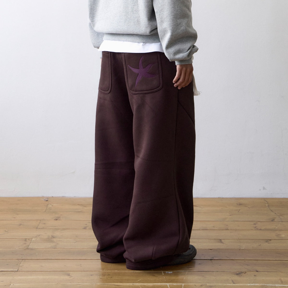 TCM starfish sweat pants (burgundy)