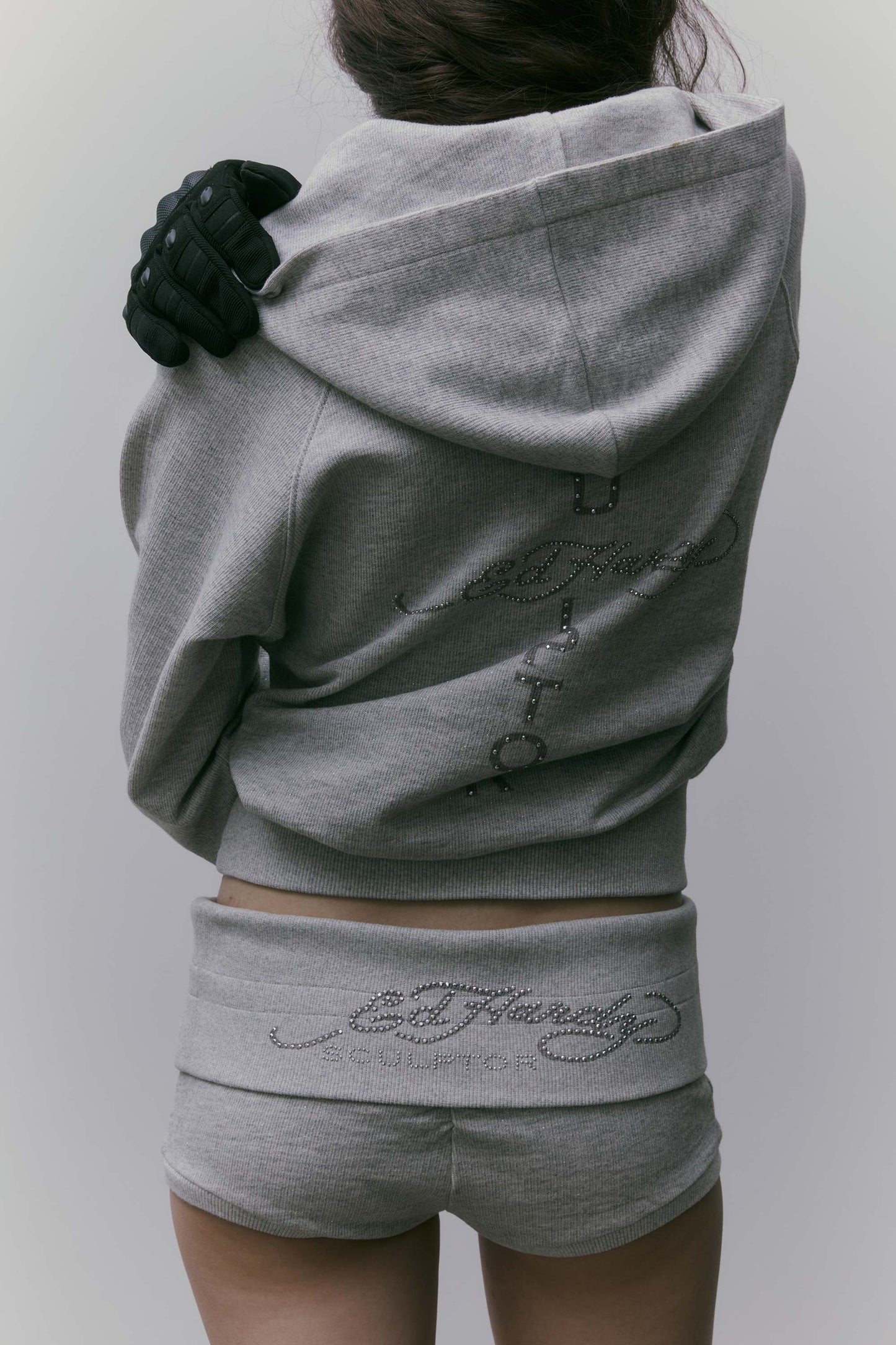 [Sculptor X Ed Hardy] Cherry Shorts Melange Gray