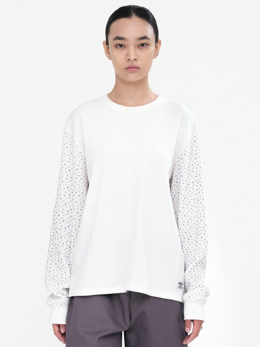 Floral Loose T-Shirts [Ivory]