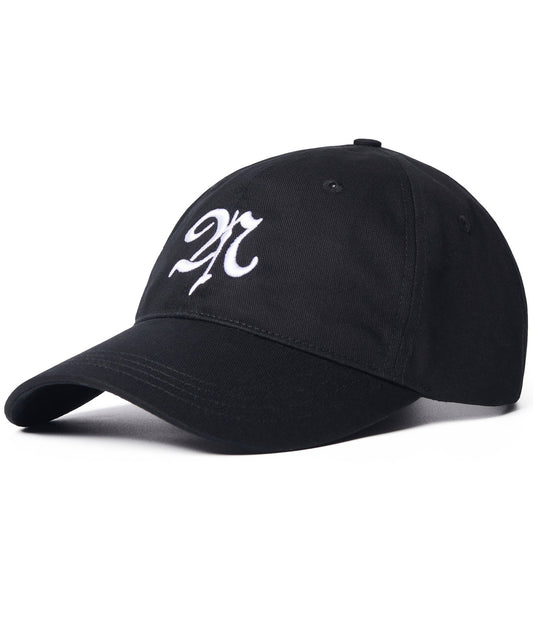 UPPERCASE LETTER N BALL CAP - BLACK
