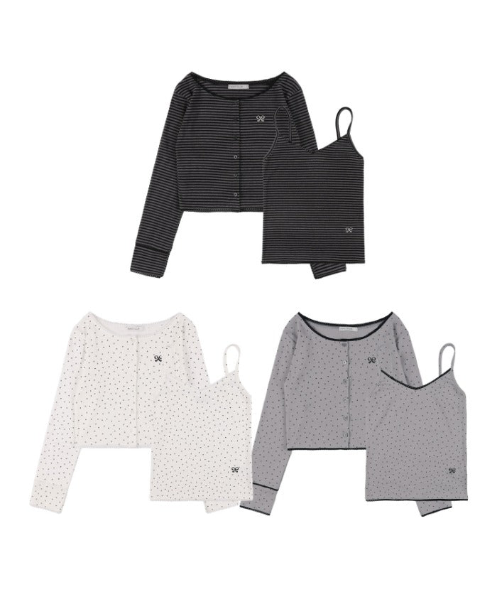 [SET] LACE BASIC CARDIGAN SET UP_3 COLOR
