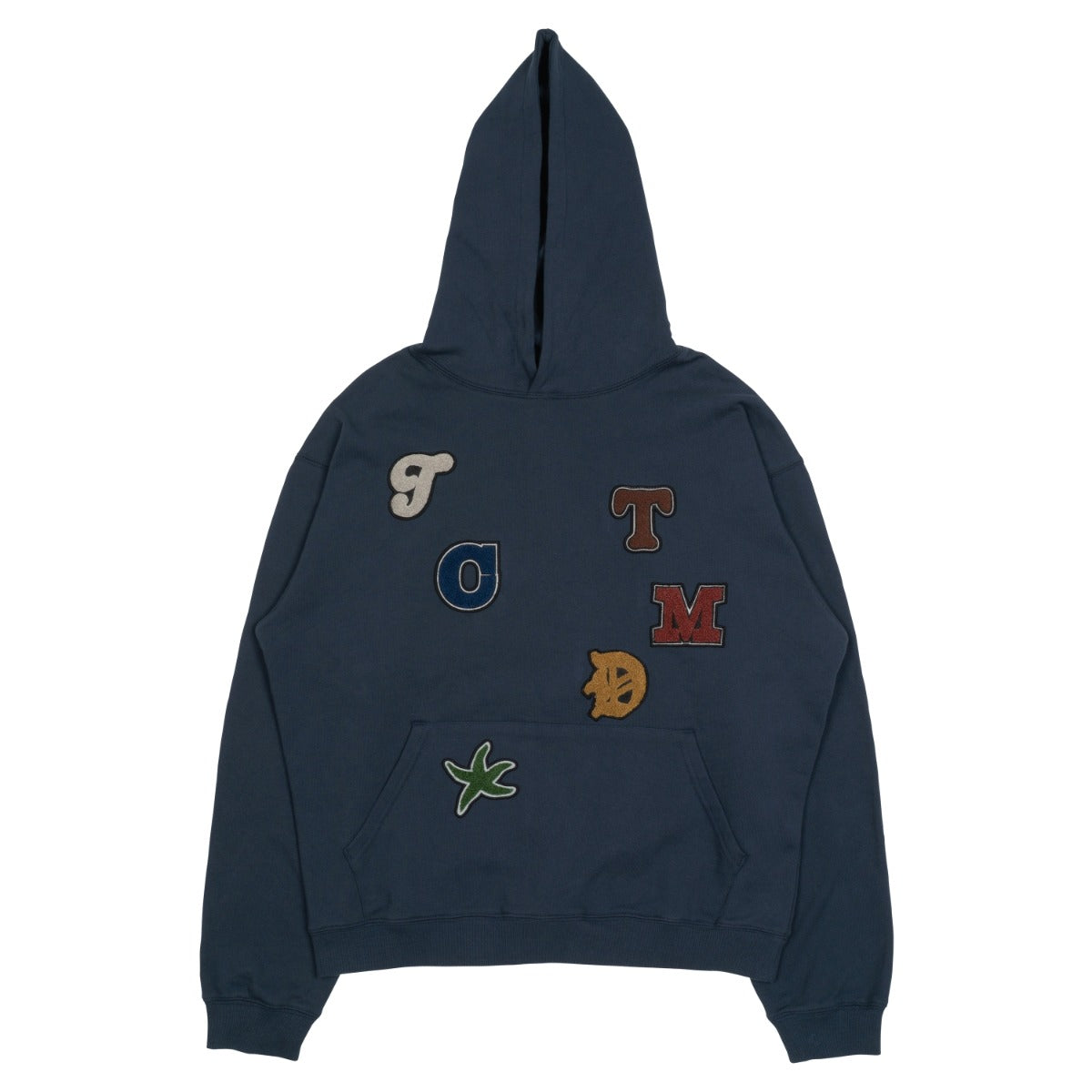 TCM rainbow hoodie (navy)