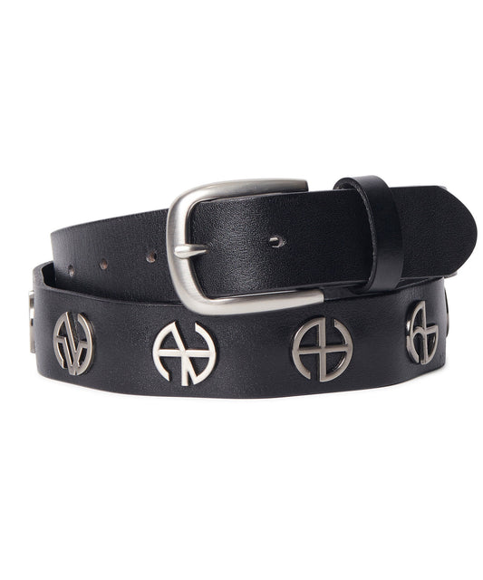 METAL SYMBOL BELT - BLACK