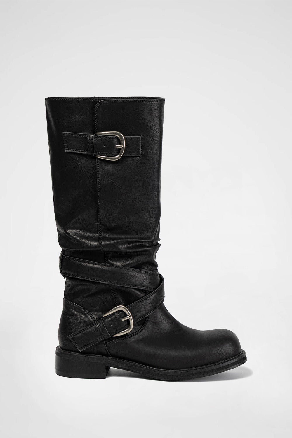 Raven Foldable Buckle Boots / 3 COLOR