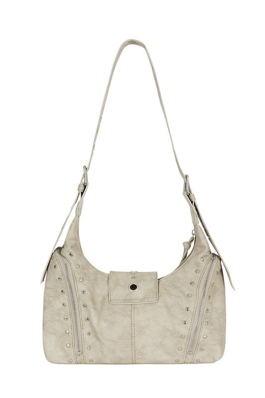 Leaf eyelet shoulder back beige