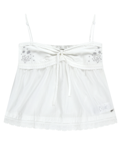 SOLAR STITCH SLEEVELESS WHITE