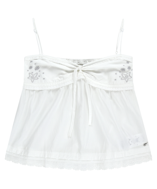 SOLAR STITCH SLEEVELESS WHITE