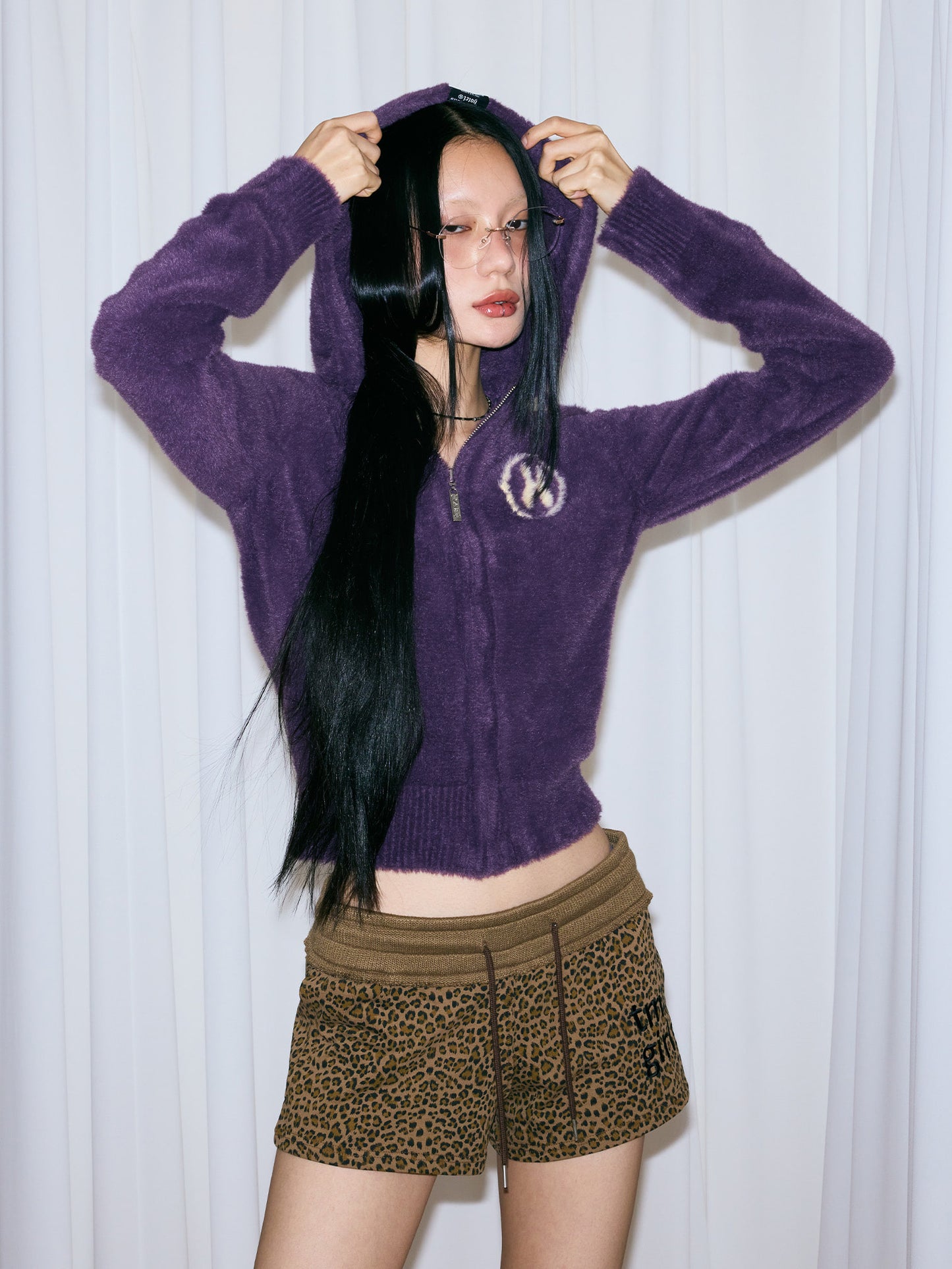 HOTEL FUR KNIT ZIP-UP