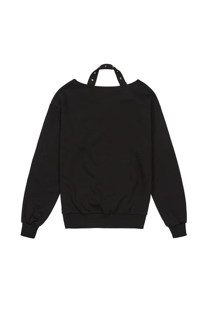 129 Buckle Off-Shoulder sweatshirt / Back