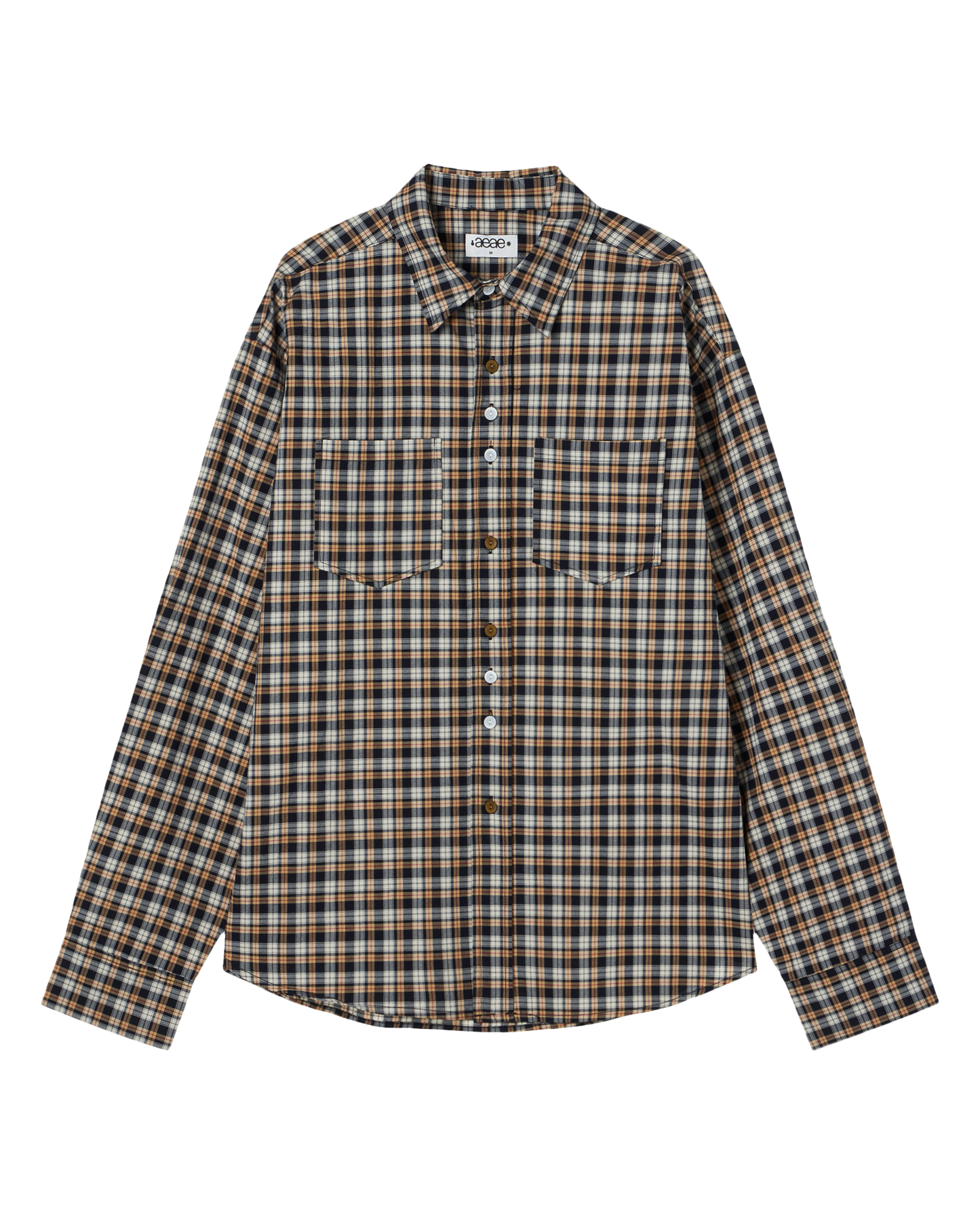 BUTTON CHECK SHIRTS [NAVY]