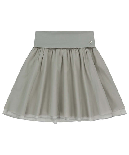 DOUBLE SHIRRING SKIRT GREY 