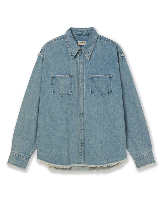 WESTERN DENIM SHIRTS [LIGHT BLUE]