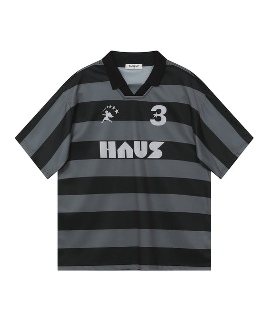 HAUS Stripe Jersey T-shirt [Black]