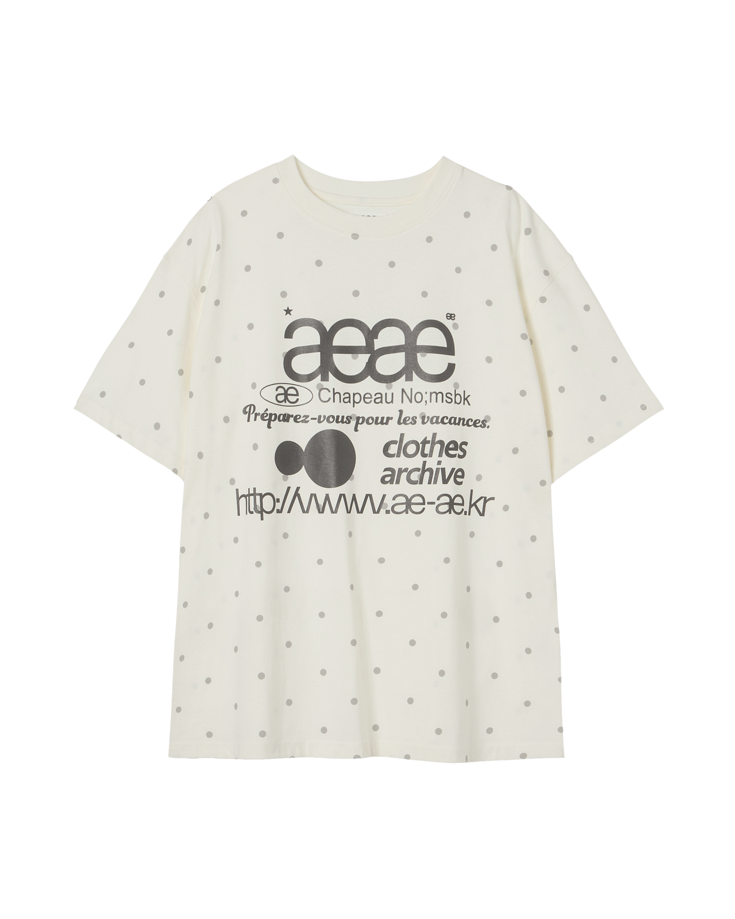 WEB LOGO DOT T-SHIRTS [CREAM]