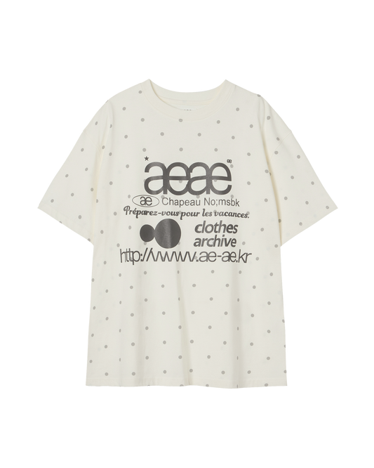 WEB LOGO DOT T-SHIRTS [CREAM]