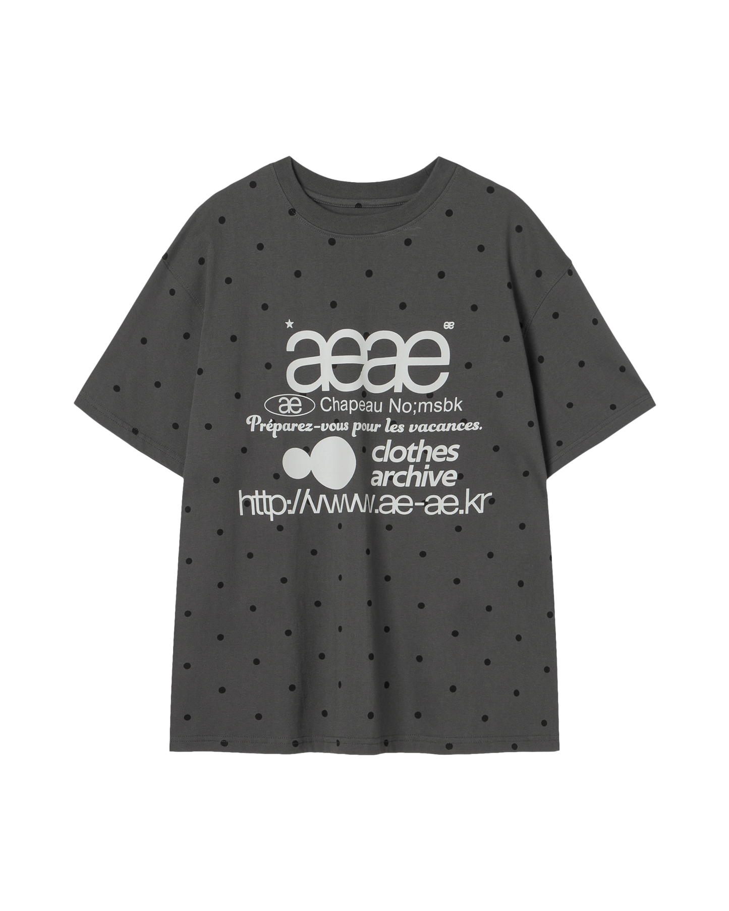 [5/16 예약발송] WEB LOGO DOT T-SHIRTS [CHARCOAL]