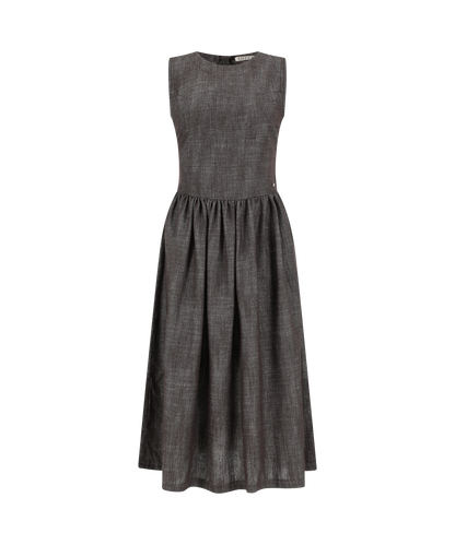 ROUND CUT OUT DRESS BROWN