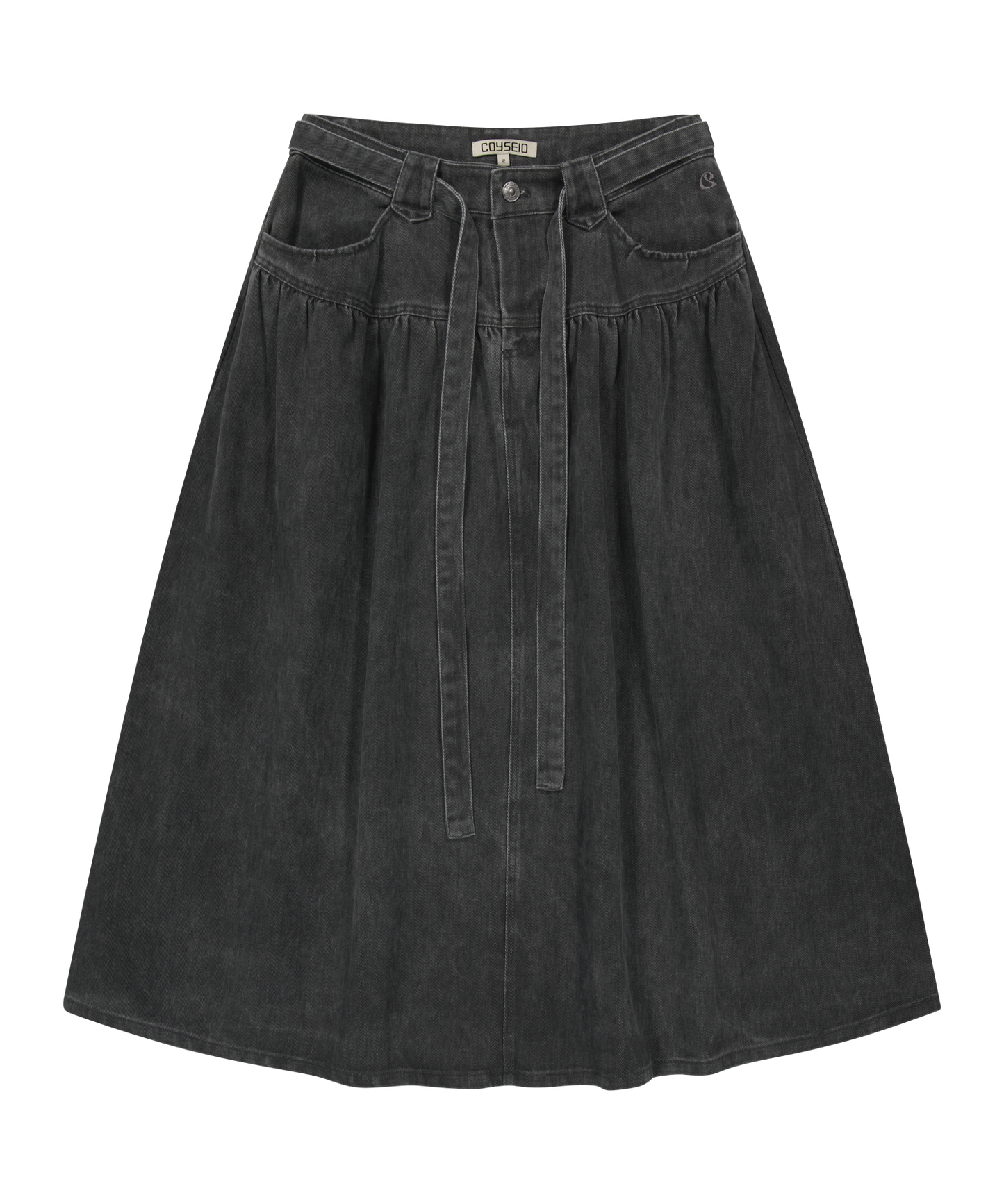 PUFFY COTTON SKIRT CHARCOAL