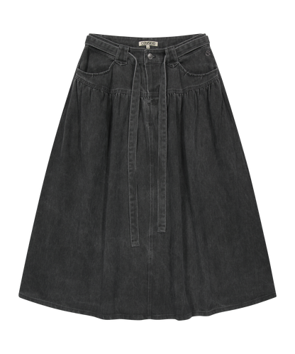 PUFFY COTTON SKIRT CHARCOAL