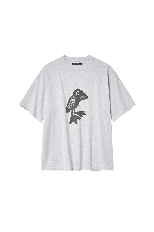 VTG Paisley Bird Tee Washed 1% M.Grey
