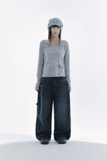 HUG stitch knit T (Multi)