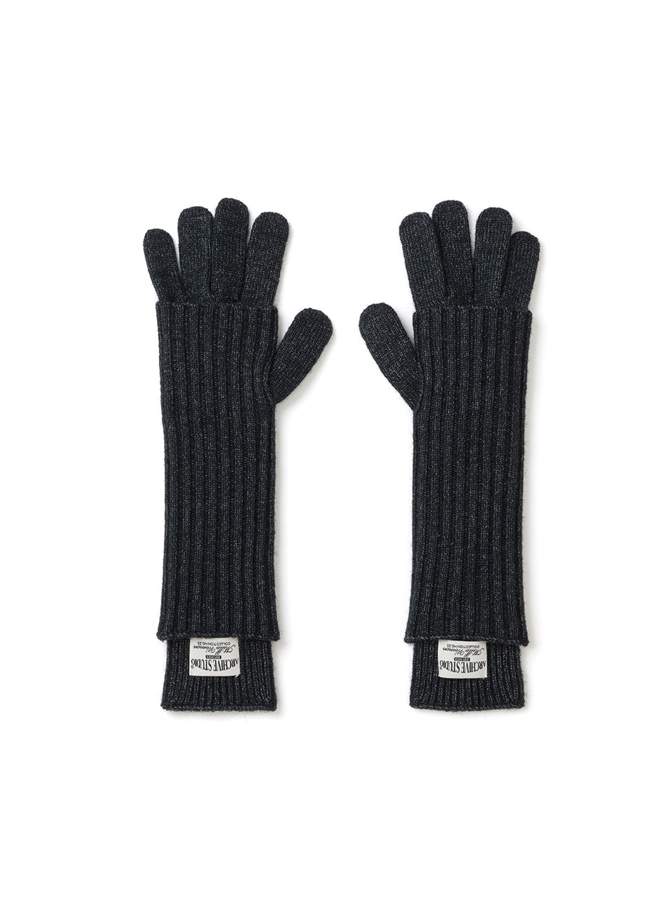 Knitted Warmer Gloves [Black]