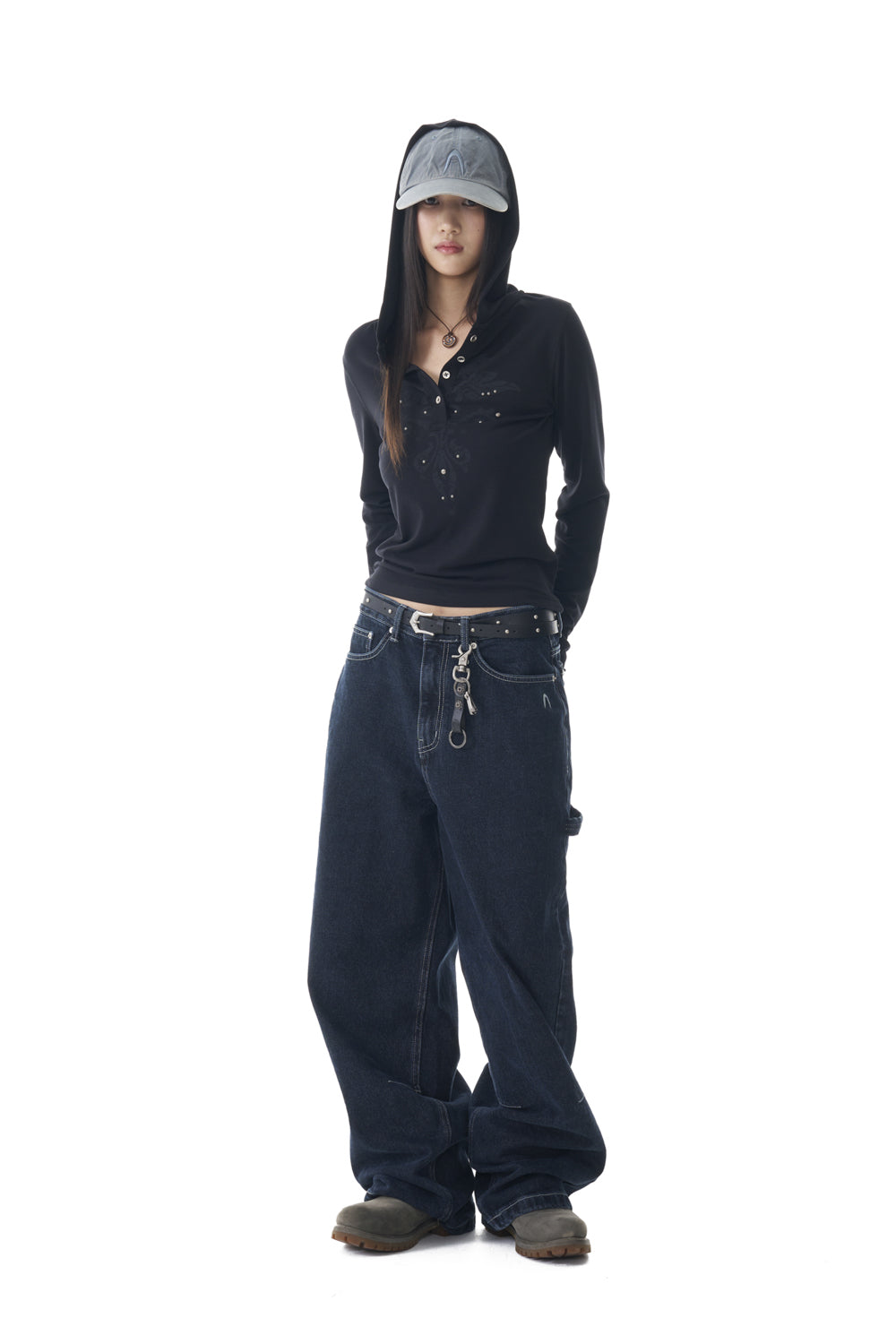 Needlework Carpenter Denim Pants (Blue)