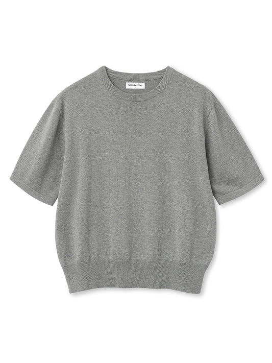 Crop Easy Knit [Melange Gray]
