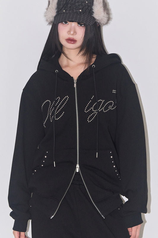 Cross Hotfix Hood Zip-Up Black