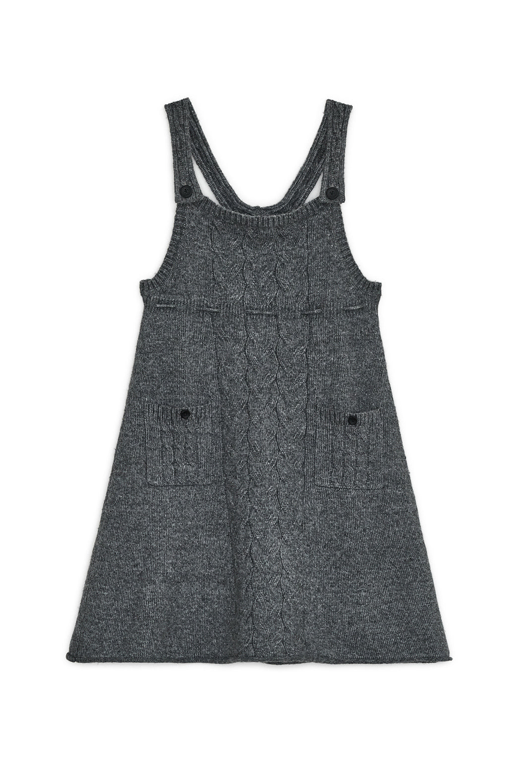 Strap knit dress (Charcoal)