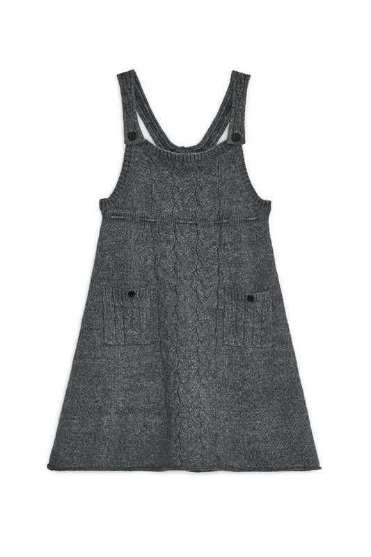 Strap knit dress (Charcoal)