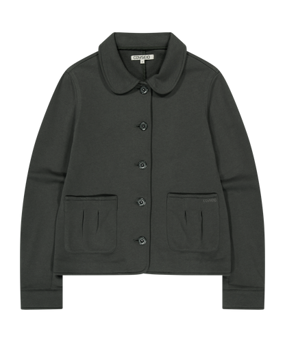 COZY SWEAT JACKET CHARCOAL