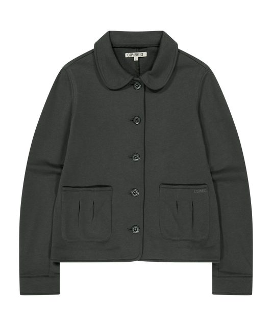 COZY SWEAT JACKET CHARCOAL