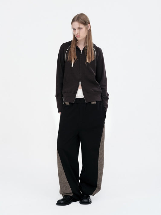 Color Side Sweatpants [Black]