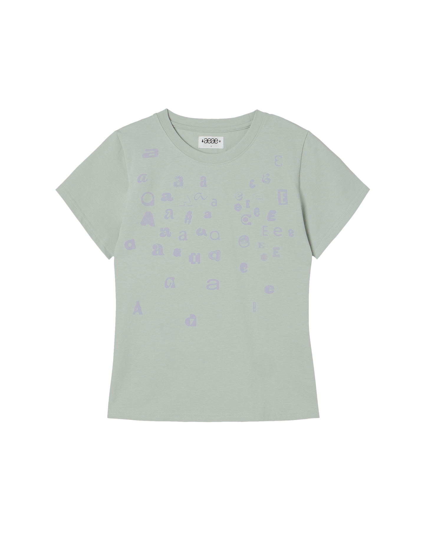 SCATTERED LETTER TEE [MINT]